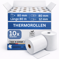 Thermorolle 80 mm x 80 mm x 12 mm x 80 m | 55 gr. | VPE...