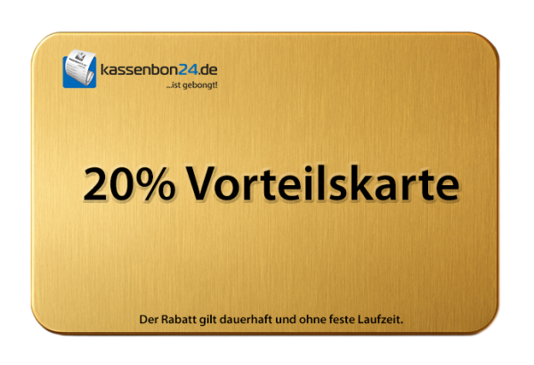 Dauer-Vorteilskarte Gold - 20% Rabatt auf Ihren Einkauf